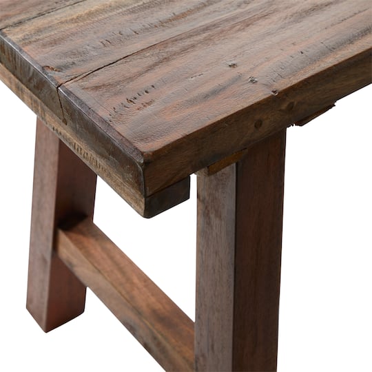 Brown Mahogany Industrial Bench